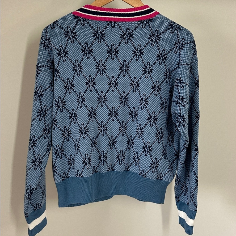 KERRI ROSENTHAL Patterned V-Neck Liv Cardigan - Size M - Picture 9 of 10